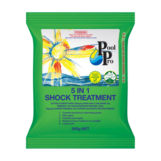 POOL PRO 5 IN 1 SHOCK TREATMENT 500G